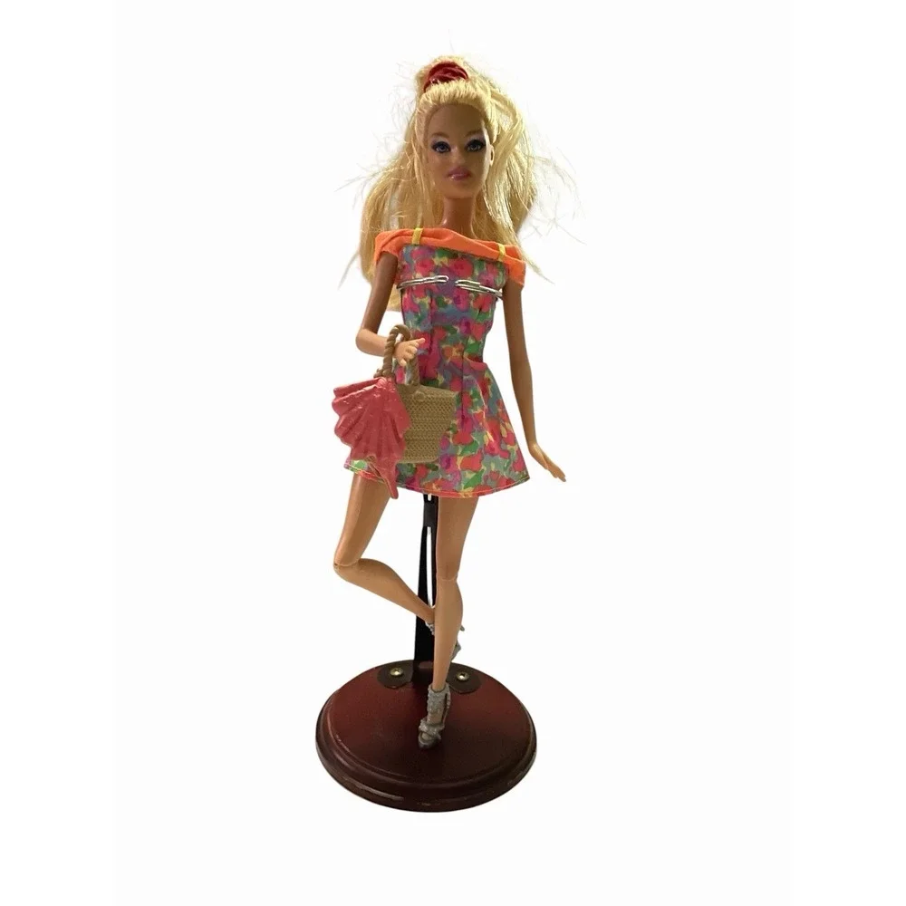 3 Mattel Blonde Barbie  Dolls Set Fully Dressed Mix-with Shoes And Accessories!!
